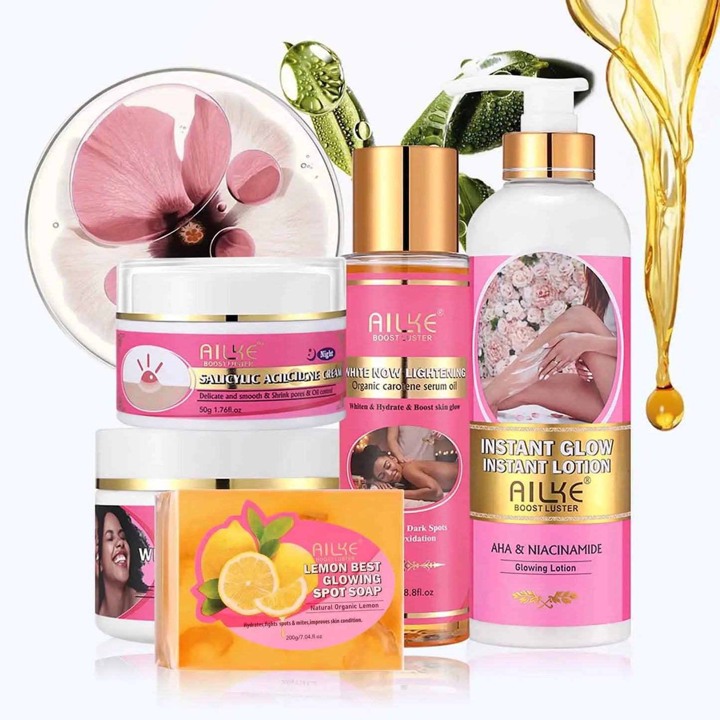 AILKE Women Skin Glowing Body Lotion, Moisturizing, Brightening, Nourishing, Smoothing Skin Cream, With Niacinamide