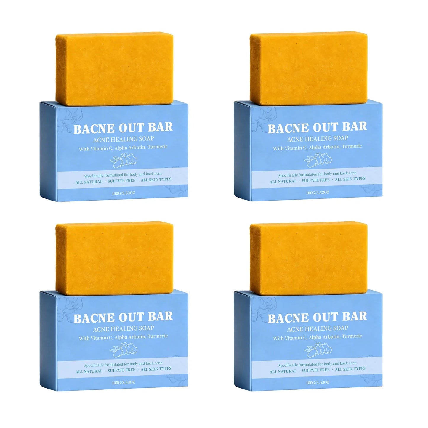 Body Cleansing Soap Moisturizing Brightening for Back Acne Free Natural Body Wash Bar Deep Clean Removes Odors Smooth Skin 100g