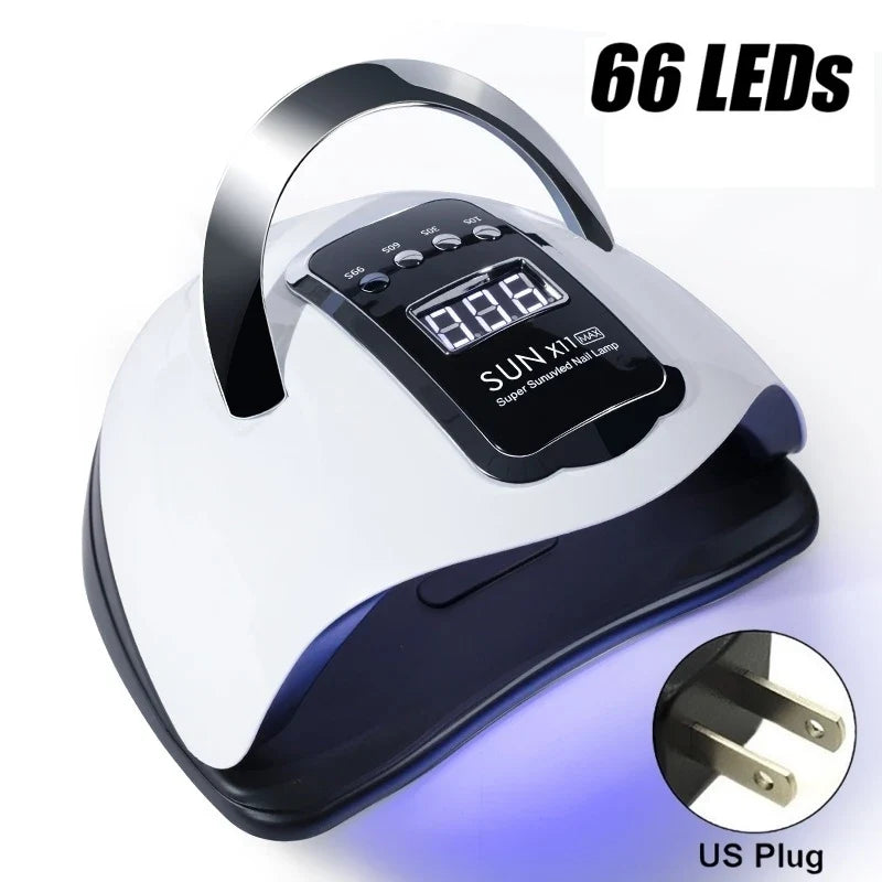 66LEDS Professional Nail Drying Lamp for Manicure Nails Gel Polish Drying Machine with Auto Sensor UV LED Nail Lamp