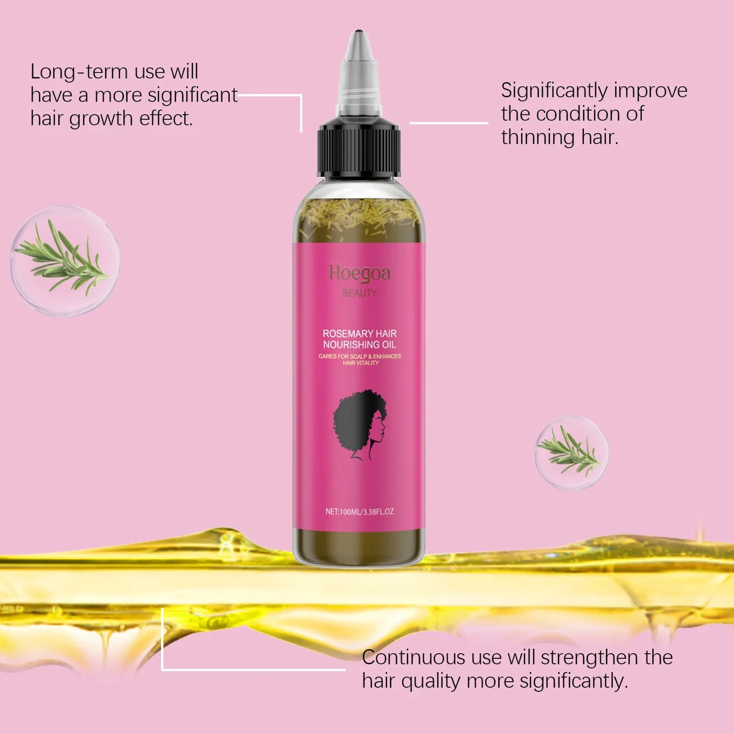 Rosemary Care Hair Essential Oil for Hair Growth Strengthens & Prevents Hair Loss Repairs Dryness & Split Ends Scalp Treatment