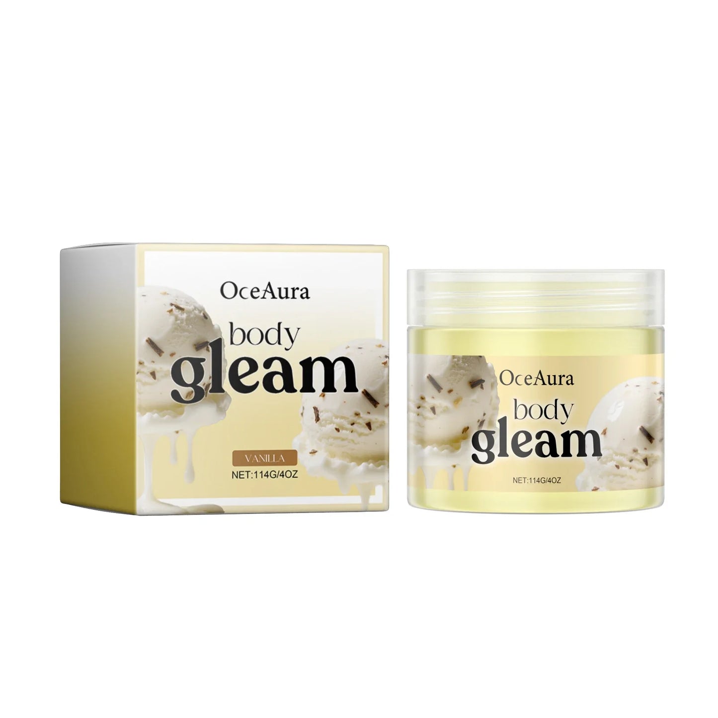 Vanilla Body Butter Moisturizer Smooth Skin Elasticity Increased Improve Dryness Non-Greasy Vanilla Body Cream Nourish Skin Care
