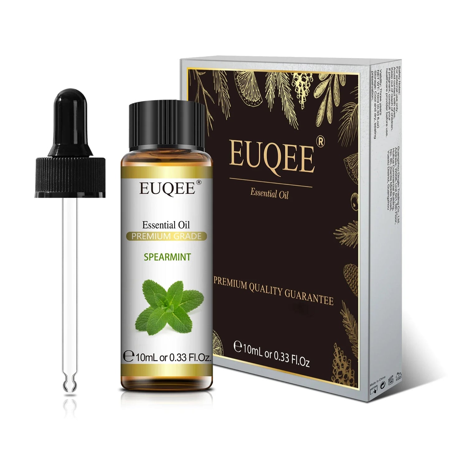 EUQEE 10ml Pure Natural Essential Oil Lavender Jasmine Eucalyptus Vanilla Sandalwood Sweet Orange Lemon Oregano Rose Fragrance