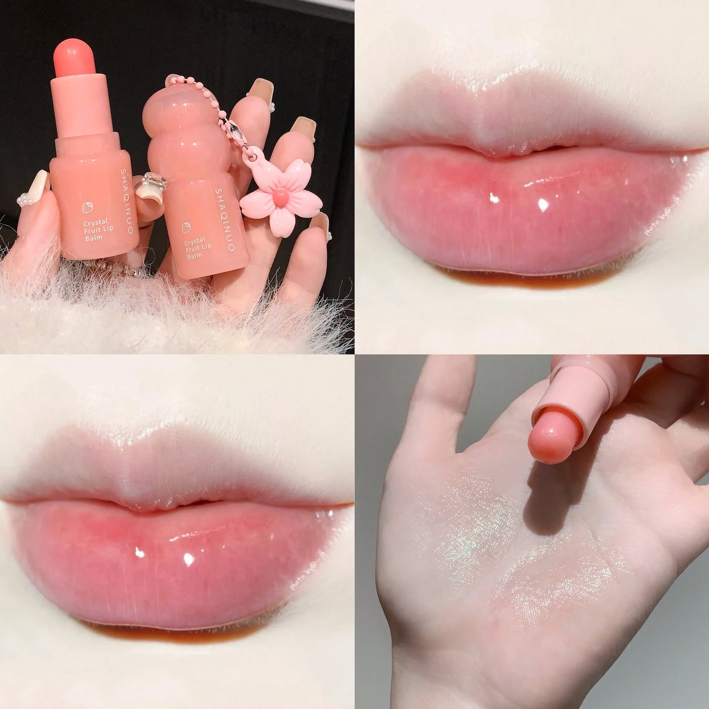 Hydrating Fruit Lip Balm Pendant, Tinted Moisturizing Lip Care for Fall & Winter, Prevents Dry Cracking, Refreshing Fruit Flavor