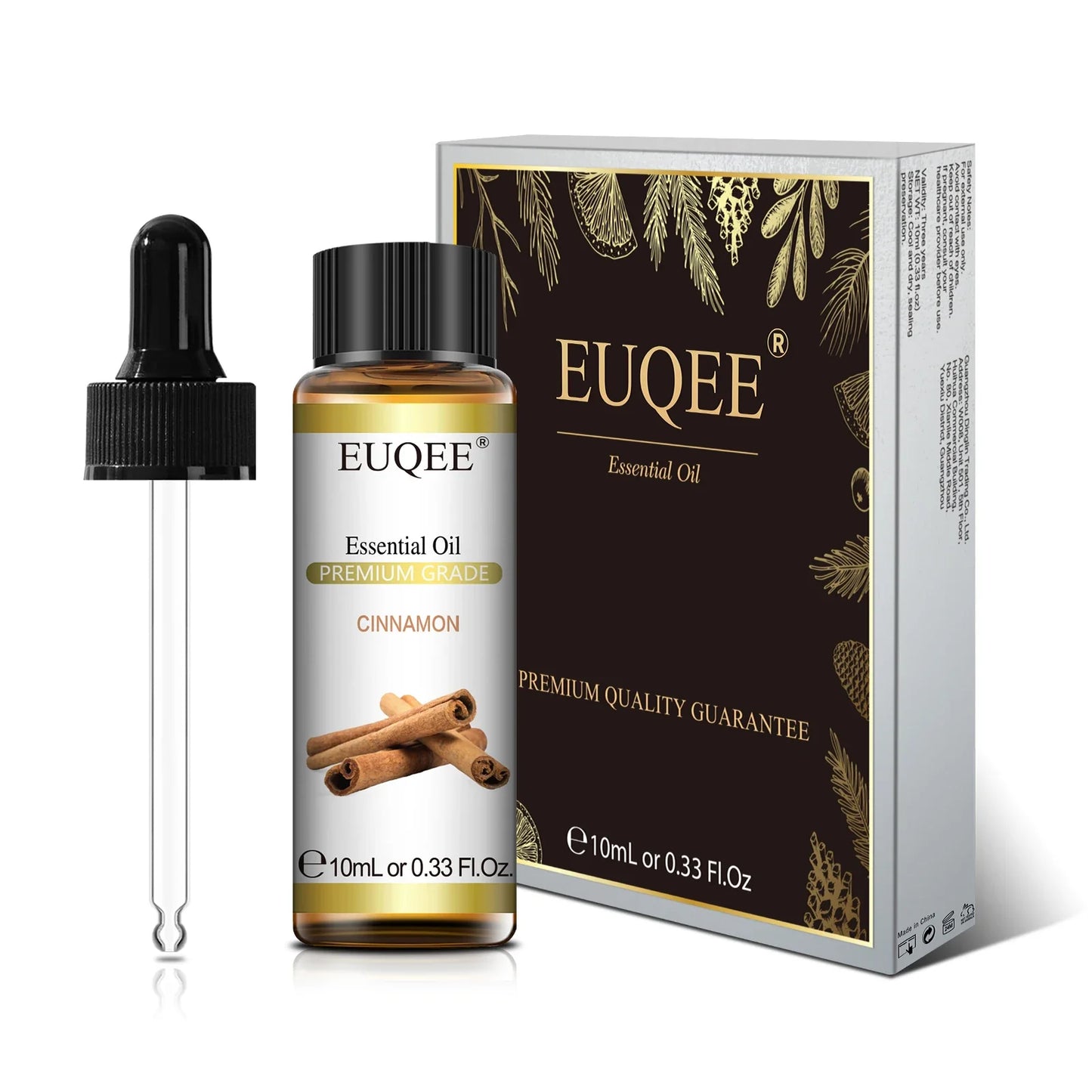 EUQEE 10ml Pure Natural Essential Oil Lavender Jasmine Eucalyptus Vanilla Sandalwood Sweet Orange Lemon Oregano Rose Fragrance