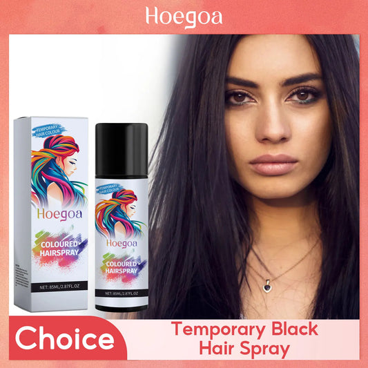 Instant Hair Color Spray Gray White Hair Coverage Repair Dry Nourishing Hair Styling Product Easy Rinse Temporary Black Hair Dye