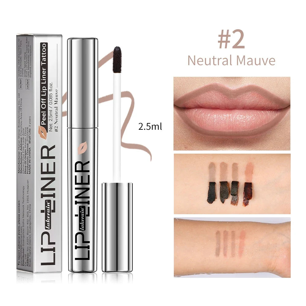 Lip Liner Pencil Peel Off Lip Stain Tattoo Long Wearing Matte Waterproof Smudge Proof Transfer Proof Lip Cosmetic For All Day