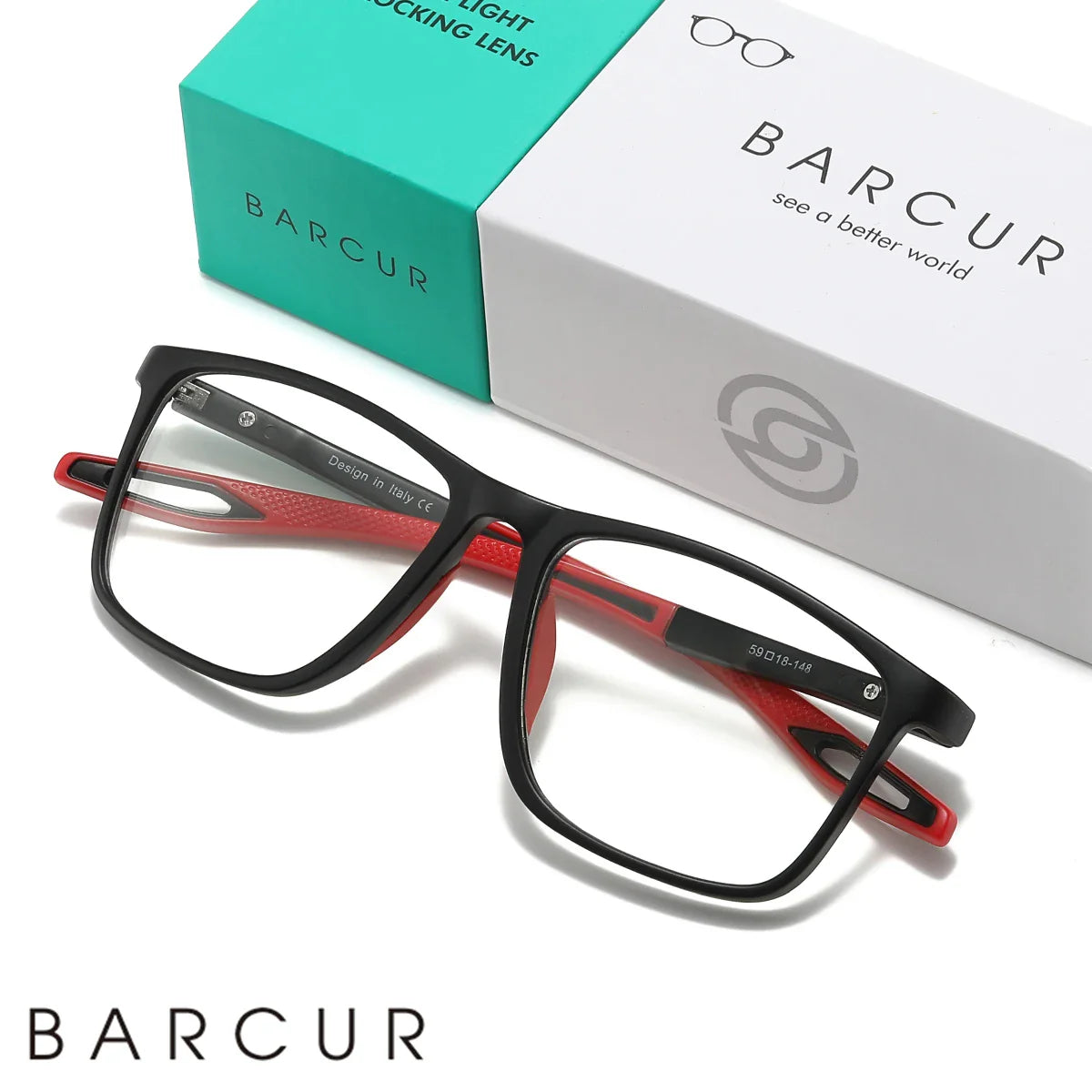BARCUR Lightweight Sports Reading Glasses for Men & Women – Ultra-Light PC Frame Durable Presbyopia Eyewear with HD Transparent Acrylic Lenses – Comfortable Rectangle Readers for Casual Daily Wear and Outdoor Use