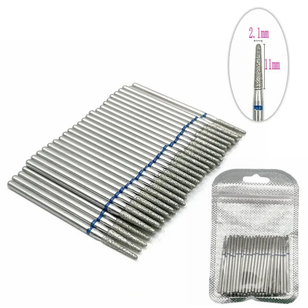 50pc Diamond Nail Drill Cuticle Clean Bit Set Milling Cutter for Manicure Electric  Bits Accessories Dead Skin Remove Tool