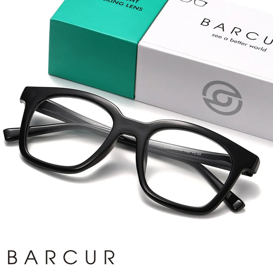 BARCUR Fashion Retro Leopard Pattern Women's Presbyopia Glasses Durable Multi-Degree PC Rectangular Small Frame with Transparent Acrylic Lenses for Reading or Work