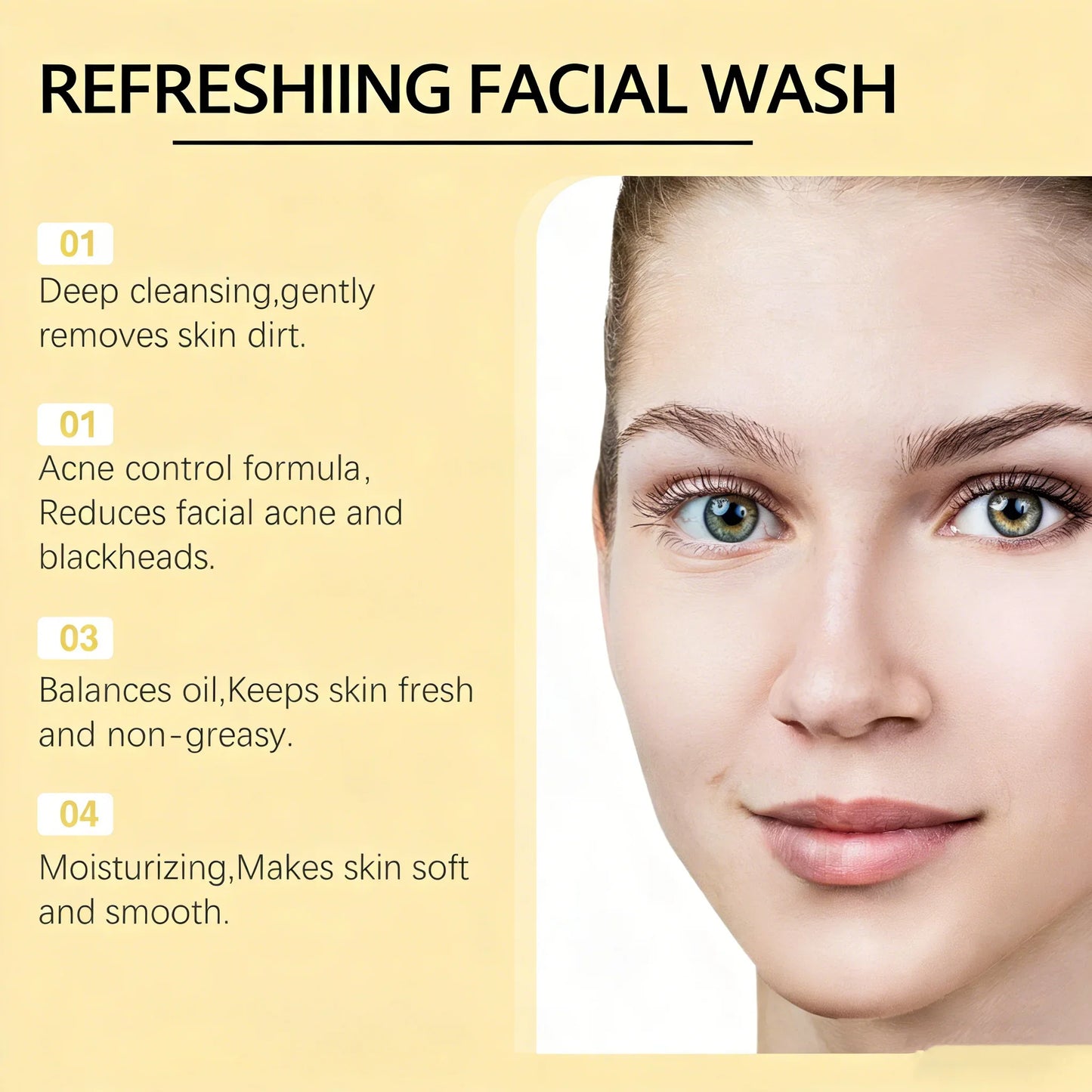 Honey Facial  Foaming Cleanser Gentle Oil Control Reduce Acne Blackhead Purify Pore Soothing Relieve Redness Hydrating Face Wash