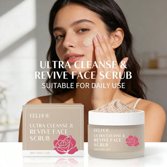 Cleanse & Revive Face Scrub Moisturizing Deep Clean Pore Exfoliating Soothing Softening Skin Brightening Rose Facial Scrub Cream