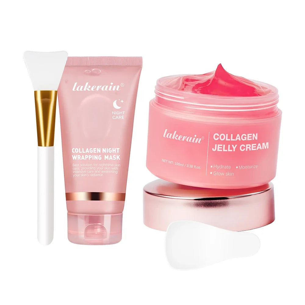 Korean Deep Collagen Mask Peel Off Mask Face Anti Wrinkle Lifting  Skin Care Masks Bio Pack Night Wrapping Woman Overnight Skin