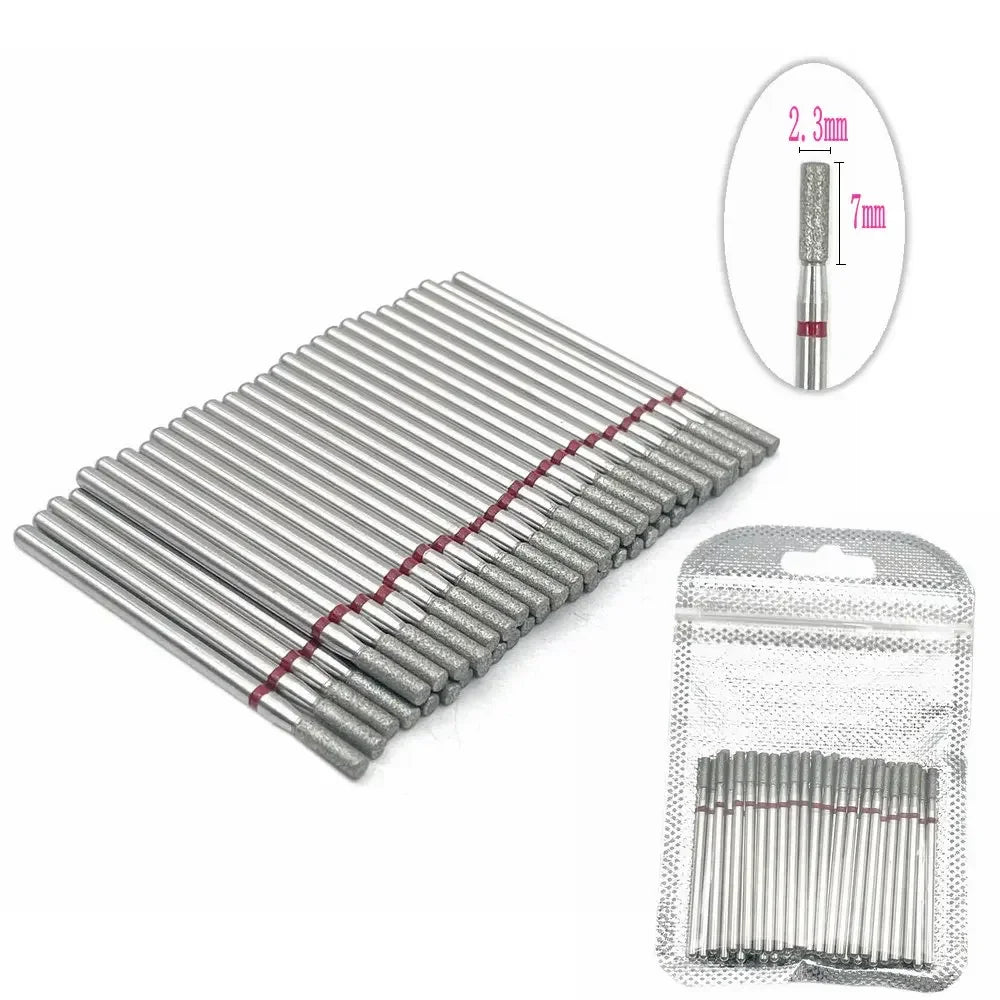 50pc Diamond Nail Drill Cuticle Clean Bit Set Milling Cutter for Manicure Electric  Bits Accessories Dead Skin Remove Tool