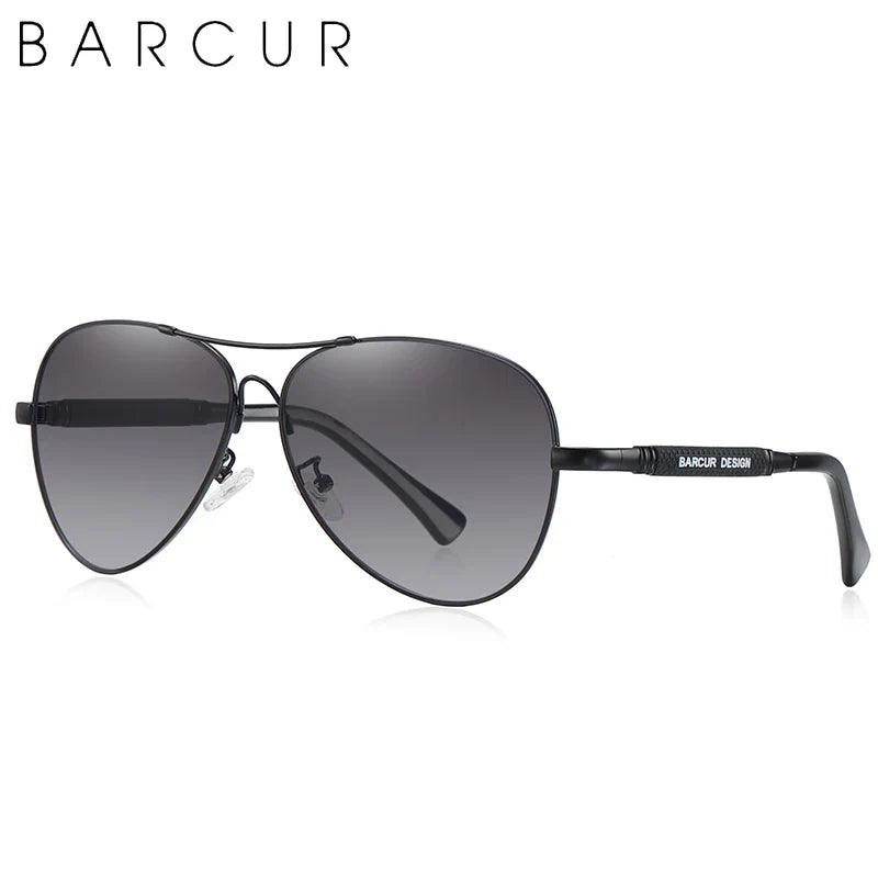 BARCUR Polarized Pilot Sunglasses for Men – Stylish Anti Blue Light UV400 Protection Gradient Mirror Lens Stainless Steel Trendy Frame – Fashion Aviator Sun Glasses for Men Ideal for Driving Travel Summer & Outdoor Activities