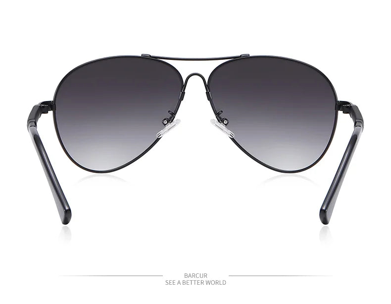 BARCUR Polarized Pilot Sunglasses for Men – Stylish Anti Blue Light UV400 Protection Gradient Mirror Lens Stainless Steel Trendy Frame – Fashion Aviator Sun Glasses for Men Ideal for Driving Travel Summer & Outdoor Activities