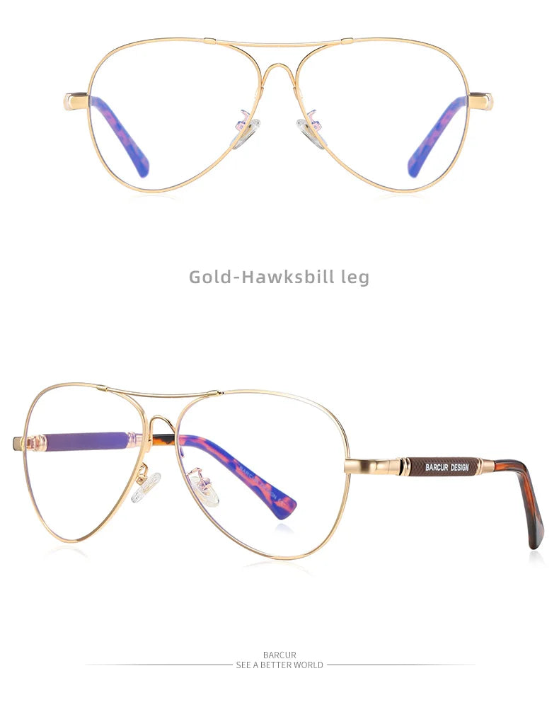 BARCUR Polarized Pilot Sunglasses for Men – Stylish Anti Blue Light UV400 Protection Gradient Mirror Lens Stainless Steel Trendy Frame – Fashion Aviator Sun Glasses for Men Ideal for Driving Travel Summer & Outdoor Activities