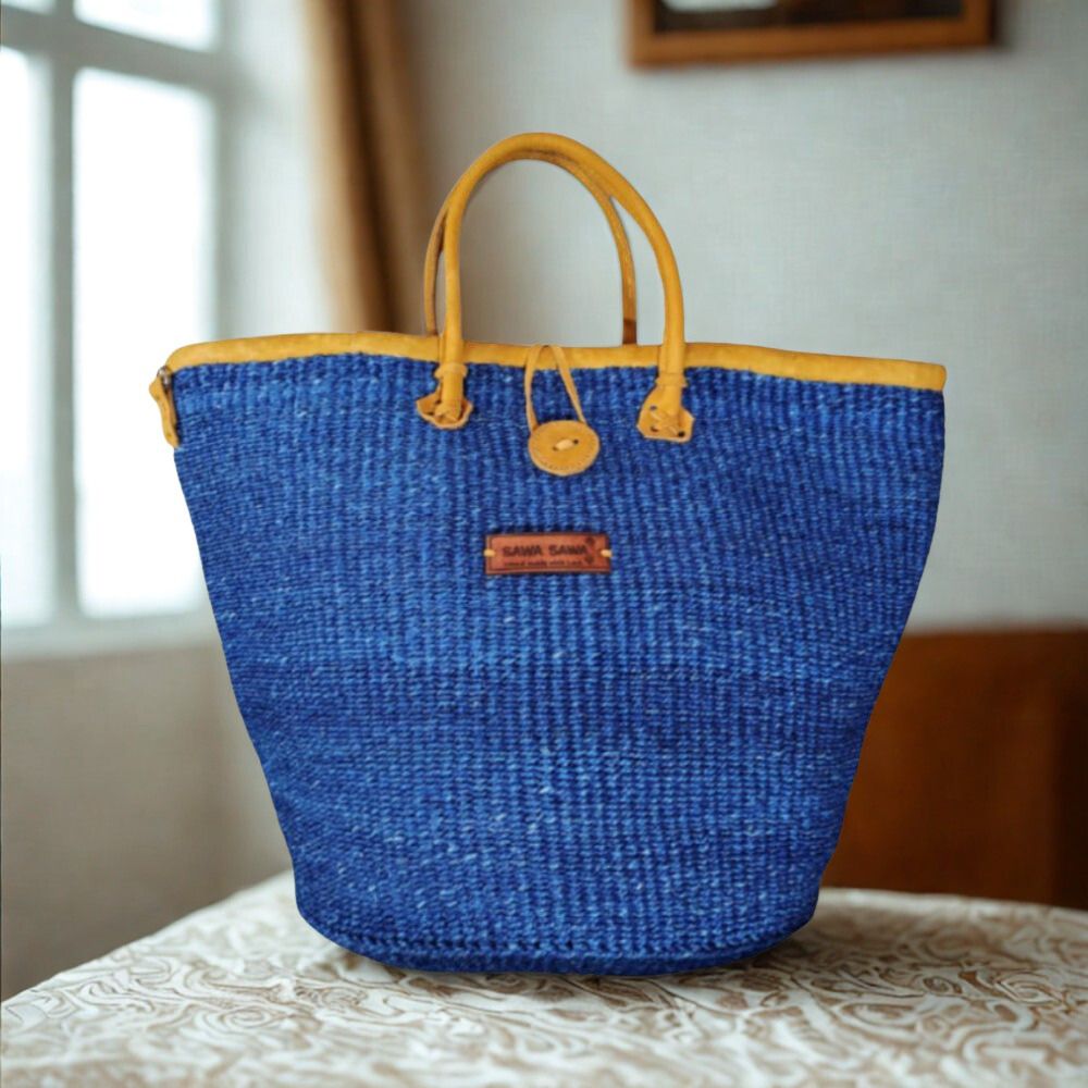 Nourishment Handmade Sisal Straw Basket Tote.