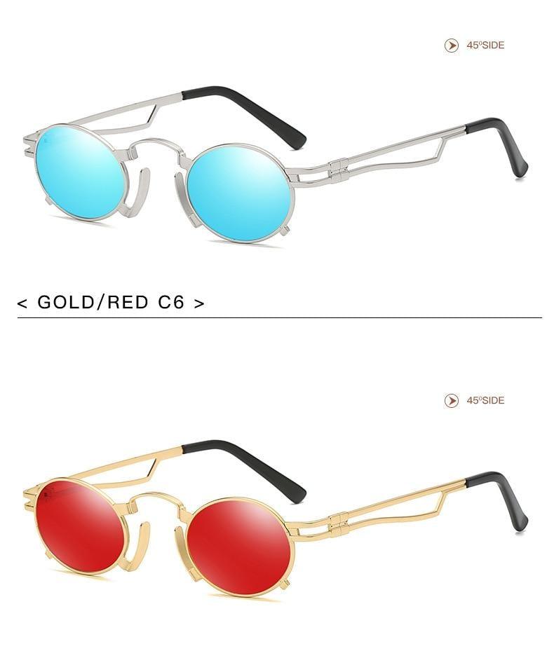 Anti Reflective Retro Eyeglasses Metal Oval Shape  Sunglasses For Women & Men Retro Design  Sun Glasses For Unisex New Colorful Frames New Popular Design