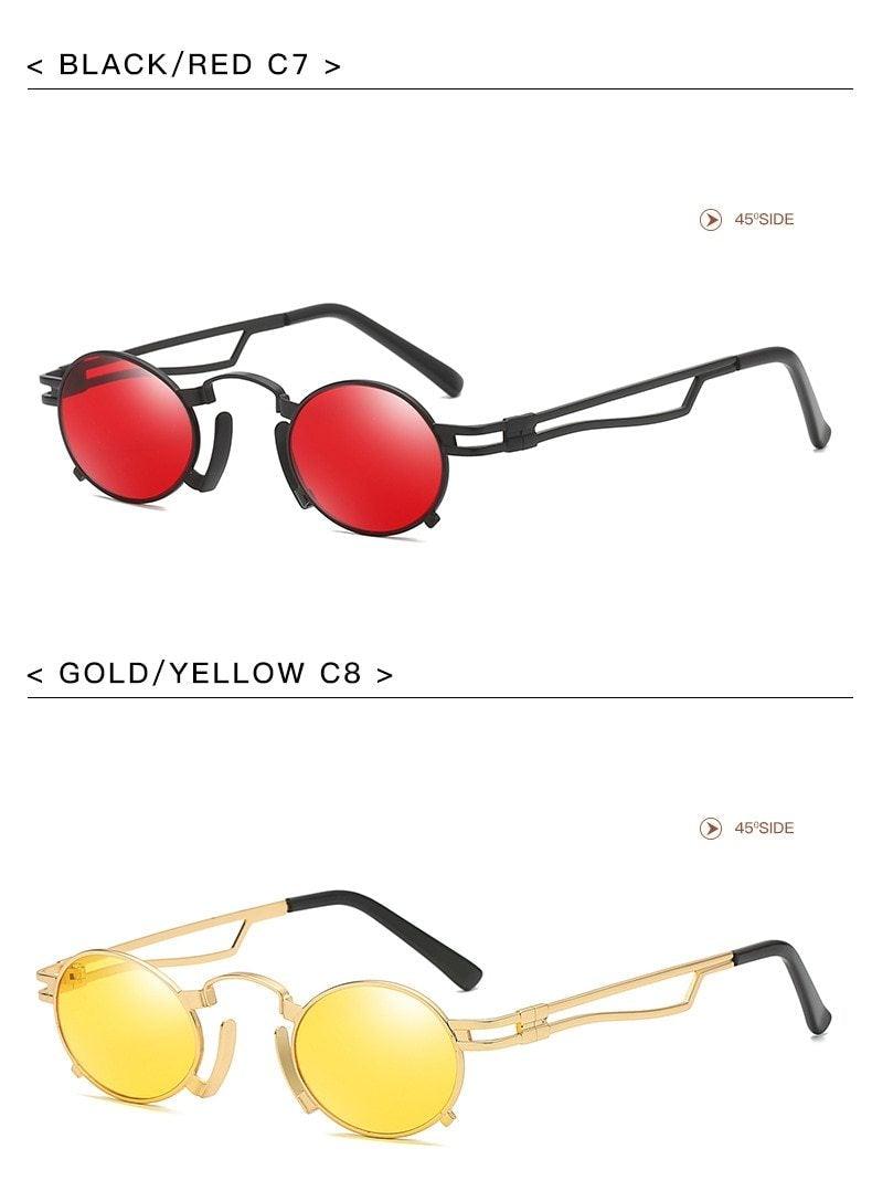 Anti Reflective Retro Eyeglasses Metal Oval Shape  Sunglasses For Women & Men Retro Design  Sun Glasses For Unisex New Colorful Frames New Popular Design