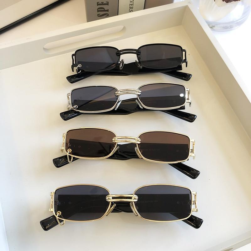 Attractive Sunglasses Square Shape Eyeglasses Metal Black Lenses For Men Women Sun Glasses for Outdoor Travel Driving Sunglasses