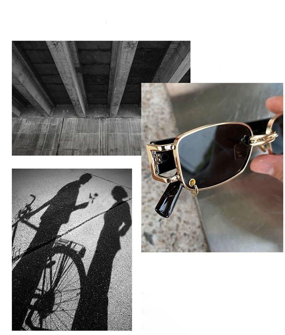 Attractive Sunglasses Square Shape Eyeglasses Metal Black Lenses For Men Women Sun Glasses for Outdoor Travel Driving Sunglasses