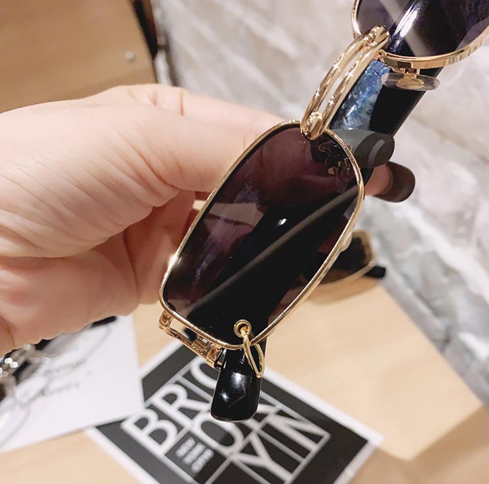 Attractive Sunglasses Square Shape Eyeglasses Metal Black Lenses For Men Women Sun Glasses for Outdoor Travel Driving Sunglasses