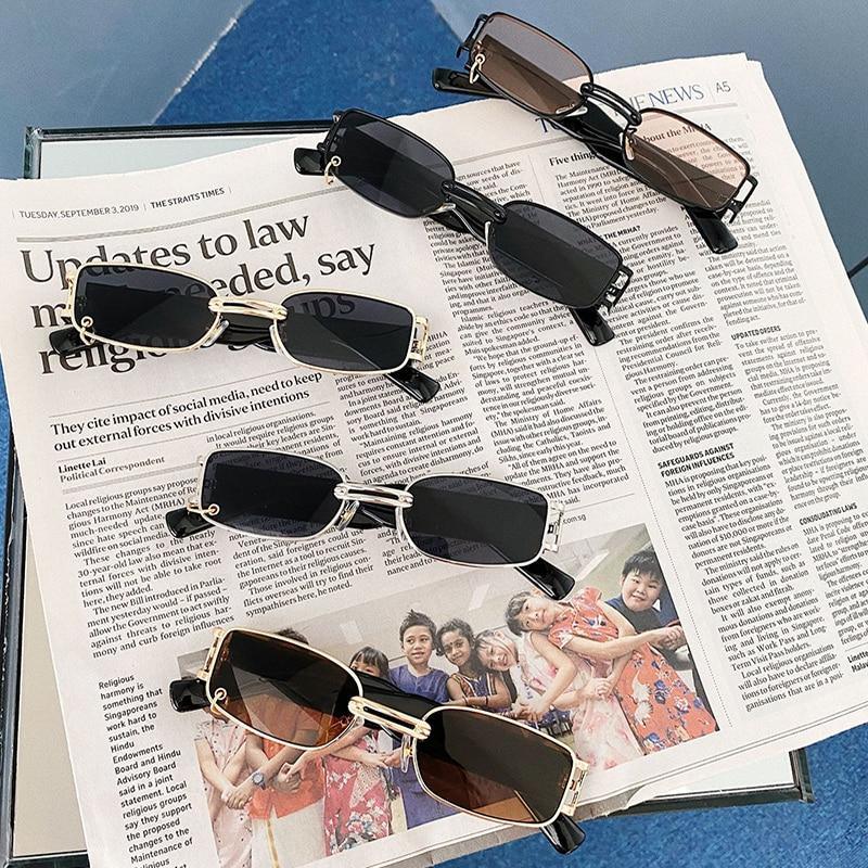 Attractive Sunglasses Square Shape Eyeglasses Metal Black Lenses For Men Women Sun Glasses for Outdoor Travel Driving Sunglasses