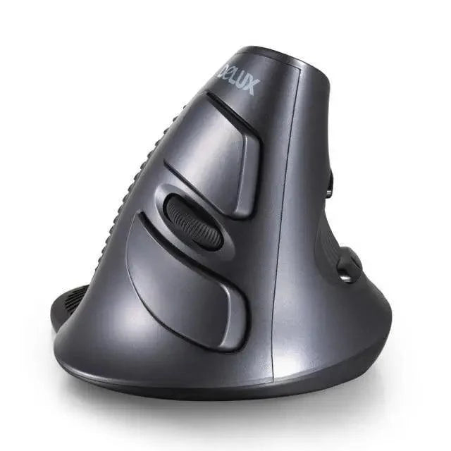 Black Ergonomic Design Vertical Mouse Adjustable DPI Optical Right Hand Mouse Reduce Wrist Pain 6 Buttons Modern Mouse For Computers Laptops PC