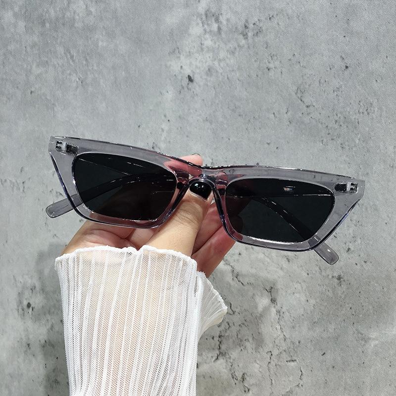 Black Rectangle Sunglasses For Women Retro Driving Glasses Vintage Fashion Style Cat Eye Sunglasses Women Small Cool Sun Glasses Luxury Eyewear