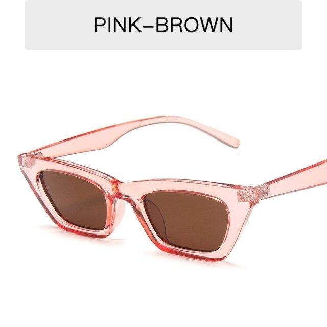 Black Rectangle Sunglasses For Women Retro Driving Glasses Vintage Fashion Style Cat Eye Sunglasses Women Small Cool Sun Glasses Luxury Eyewear