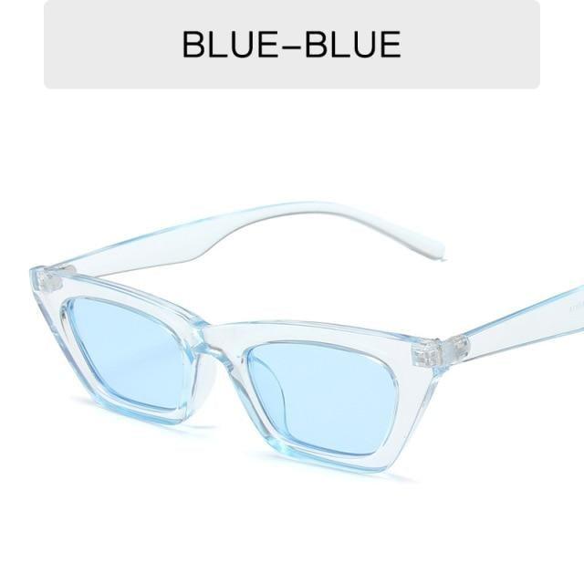 Black Rectangle Sunglasses For Women Retro Driving Glasses Vintage Fashion Style Cat Eye Sunglasses Women Small Cool Sun Glasses Luxury Eyewear