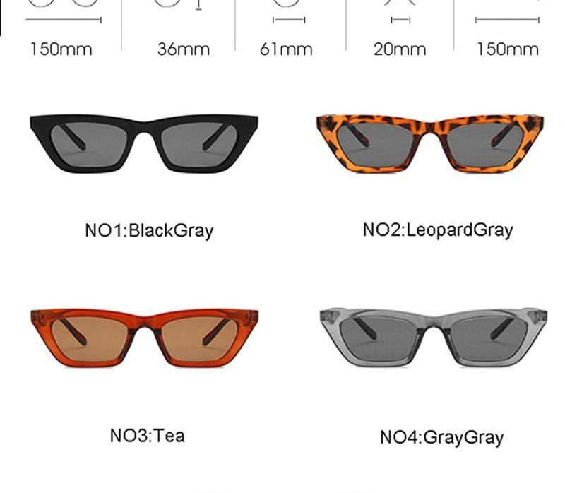 Black Rectangle Sunglasses For Women Retro Driving Glasses Vintage Fashion Style Cat Eye Sunglasses Women Small Cool Sun Glasses Luxury Eyewear