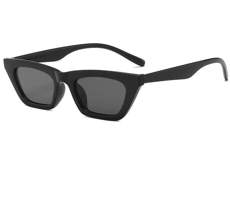 Black Rectangle Sunglasses For Women Retro Driving Glasses Vintage Fashion Style Cat Eye Sunglasses Women Small Cool Sun Glasses Luxury Eyewear