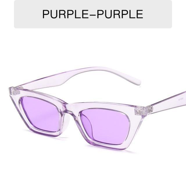 Black Rectangle Sunglasses For Women Retro Driving Glasses Vintage Fashion Style Cat Eye Sunglasses Women Small Cool Sun Glasses Luxury Eyewear