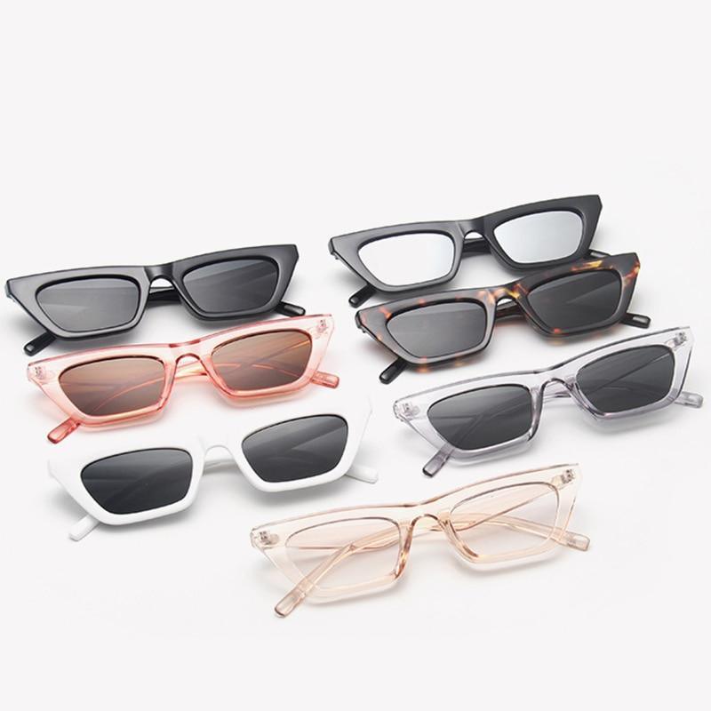 Black Rectangle Sunglasses For Women Retro Driving Glasses Vintage Fashion Style Cat Eye Sunglasses Women Small Cool Sun Glasses Luxury Eyewear