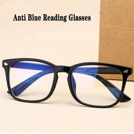 Black Square Decorative Glasses Women Anti-Blue Light Computer Glasses Big Size Reading Glasses Eyeglasses  Blue Light Filter Computer Glasses for UV Blocking Anti Eyestrain Gaming Glasses Anti-glare blocker eyewear Protection for Men Women