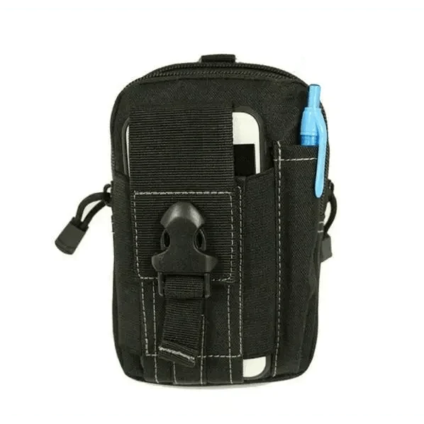 Black Tactical Pouch Belt Phone Holder Waist Bag Military Fanny Pack Classy Outdoor Travel Workout Sports Hands-Free Waist Bag For Running Outdoor Activities