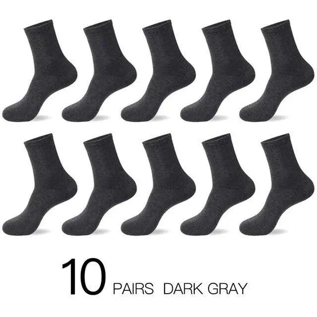 Business Simple White Cotton Socks 10 Pairs Men Breathable Socks Spring Summer Socks for Men Heavy Duty Reinforced Cotton Socks For Men