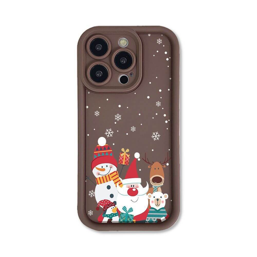 Cute Santa Claus Phone Case Frosted Advanced Christmas Pattern Case