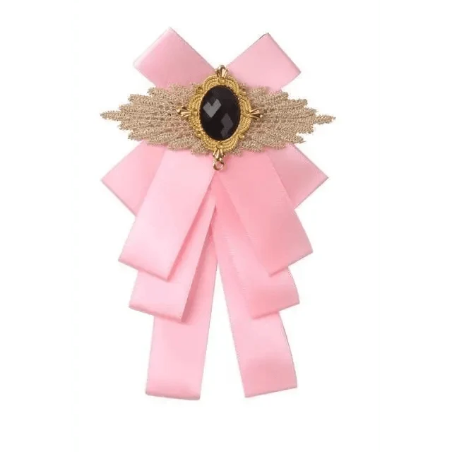 Charming  Butterfly Ladies Bowtie Casual Solid Color Rhinestone Brooch Bowties For Women Fashionable Wedding  Bowtie