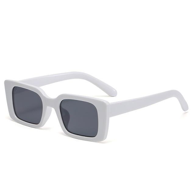Classic New Rectangle Shape Sunglasses For Women Rectangle Sunglasses for Women 90’s Vintage Shades Square Thick Frame Glasses Luxury Design New Small Square  Eyewear Decent Shades