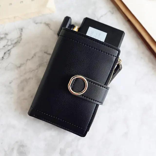Cute Small Leather Purse For Women And Ladies Fashionable Card Bag Clutch Purse Money Clip Wallet For Females