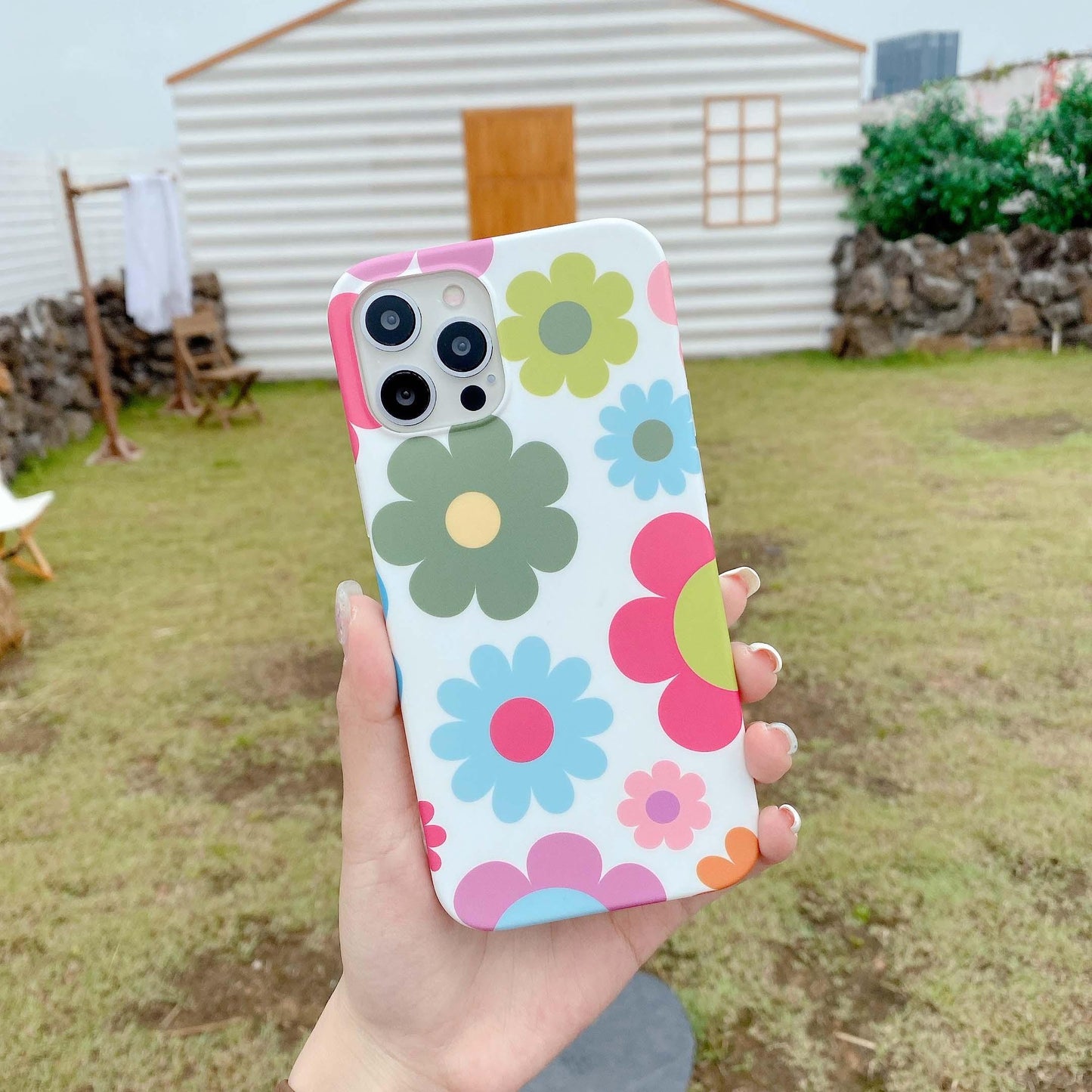 Cute Smooth Flower Phone Case For Iphone 13 11 Pro Max 12 Mini X Xr Xs Max 7 8 Plus Anti Knock Back Phone Cover Case Silicone Ultra Thin Shockproof Mobile Phone Case With Fashion Pattern Soft Bumper Full Body Protective Case For Iphone