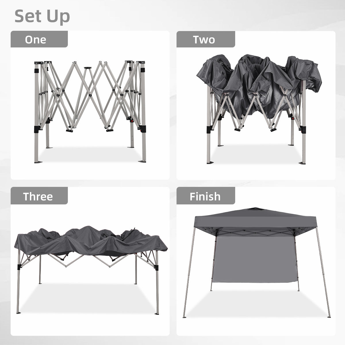 Ainfox 8ft x10ft Pop Up Canopy Tent, Portable Gazebo, Outdoor Canopy for Events With 1/2 SideWall