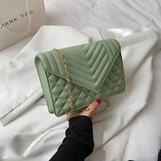 Dazzling Bags For Women Chain Crossbody Bags In Pu Leather Female Fashionable Shoulder Bag Ladies Handbags