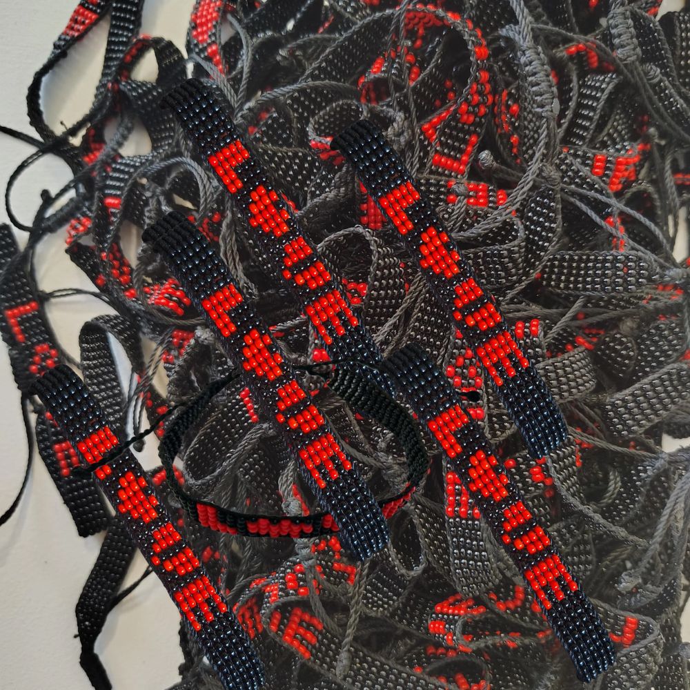 Bold Love Hand Beaded Bracelet