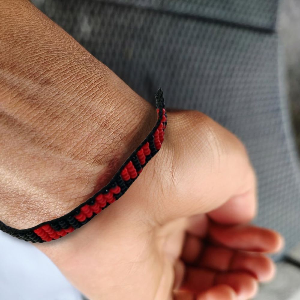 Bold Love Hand Beaded Bracelet