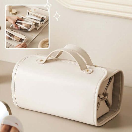 Folding Cosmetic Bag Large Capacity Portable Handbag Waterproof 