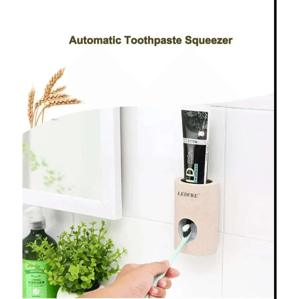 Easy Home Toothpaste Dispenser Squeezer Pasta Toothbrush Holder Wall Mounted Bathroom  Products  Accessories
