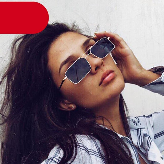 Elegant Square Sunglasses For Women Luxury Eyewear For Women/Men High Quality Metal Glasses For Women Outdoor Lightweight Sunglasses For Men Retro Design
